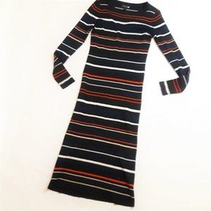 Romeo & Juliet Couture Sweater Midi Dress Medium Striped EUC